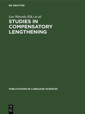 cover image of Studies in Compensatory Lengthening